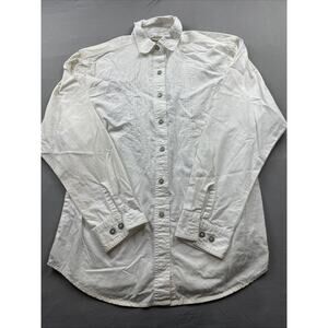 Vintage Wrangler Shirt Mens Medium White Embroidered Rodeo Cowboy Western